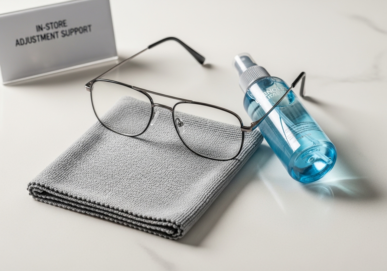 Store payment and eyewear care support