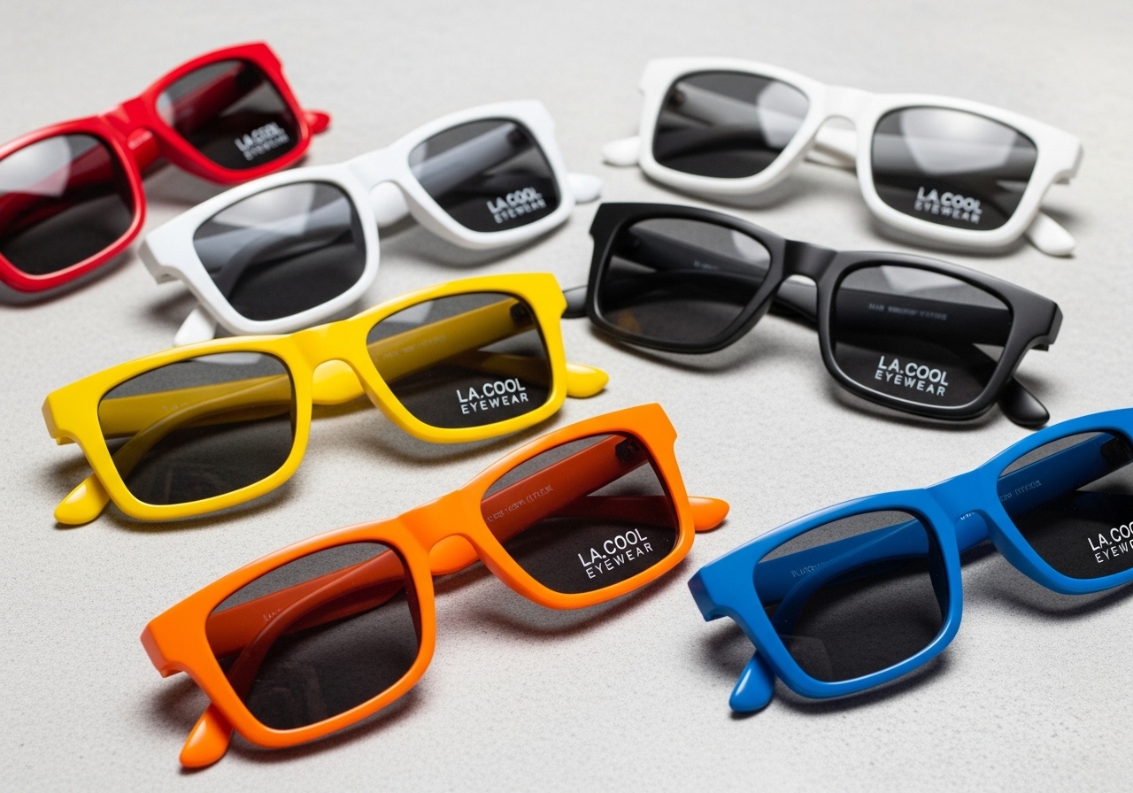 LA Cool LA9066 red eye glasses